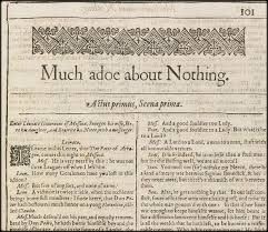 First Folio - Much Ado About Nothing