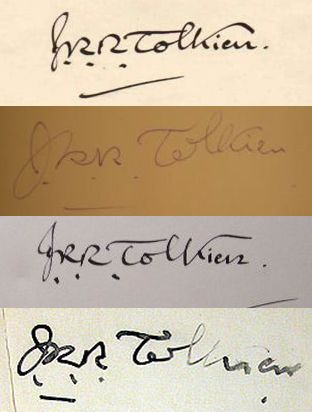 Tolkien signature variations
