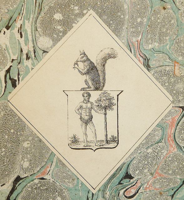 The mystery squirrel and bodybuilder bookplate